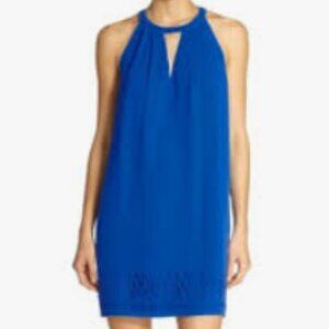 Greylin Royal Blue Halter Dress with Cutouts - Size M